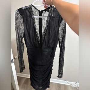 Elegant Black Lace Dress